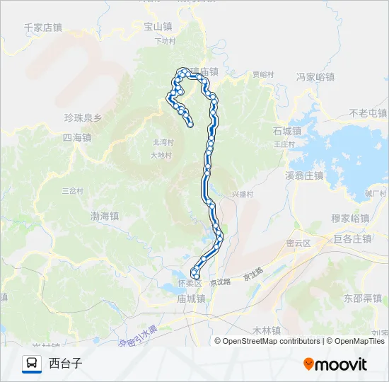 H33 Bus Line Map