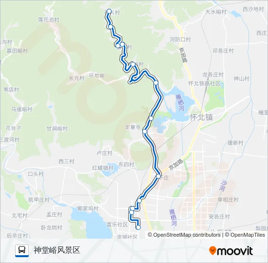 公交H39路的线路图