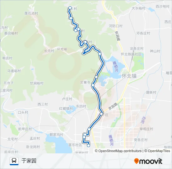 公交H39路的线路图