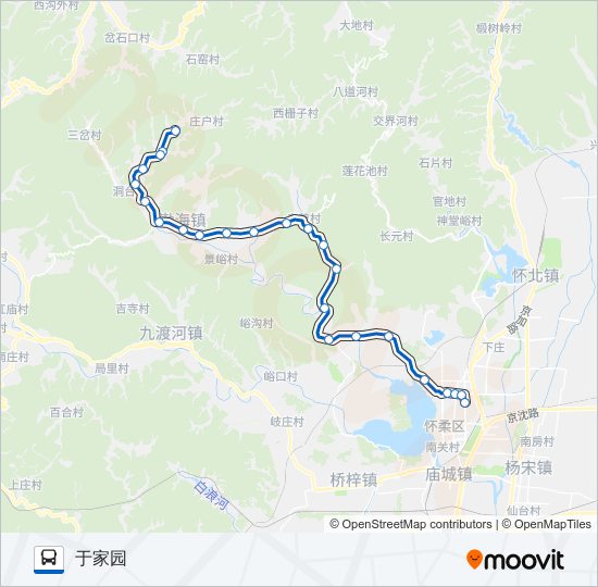 公交H51路的线路图