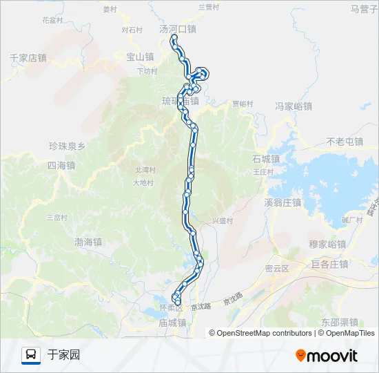 公交H52路的线路图