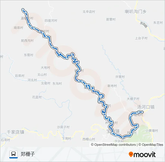 公交H54路的线路图