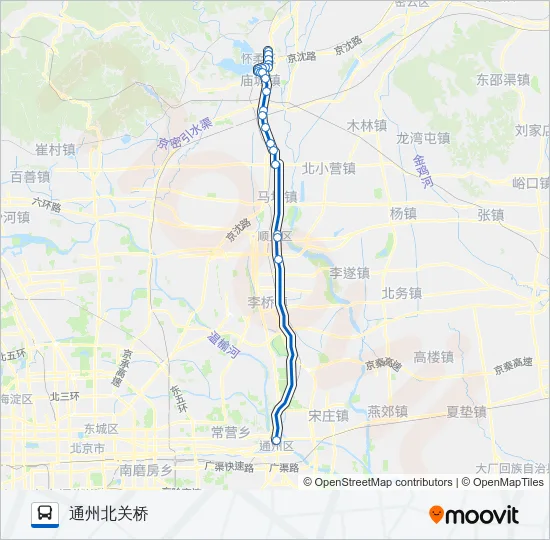 公交H62路的线路图