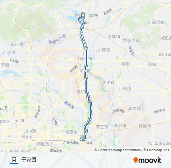 公交H62路的线路图