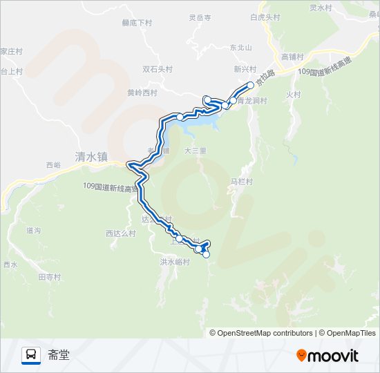 公交M01路的线路图