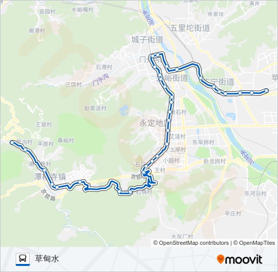 公交M07路的线路图