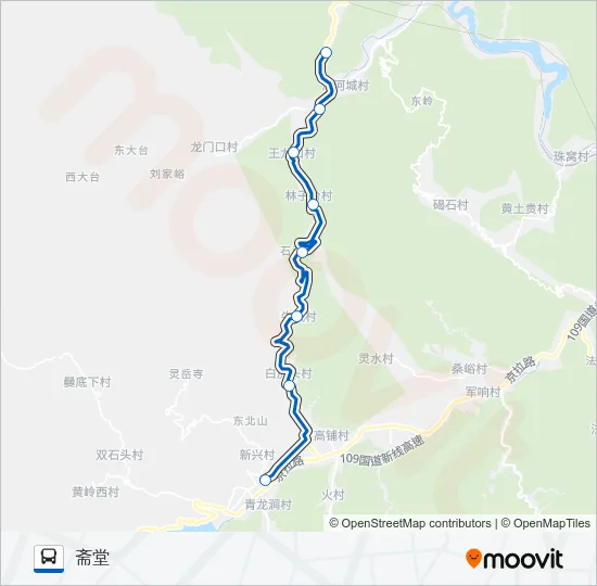 M16 Bus Line Map