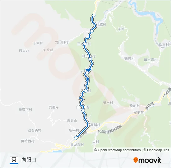 M16 Bus Line Map