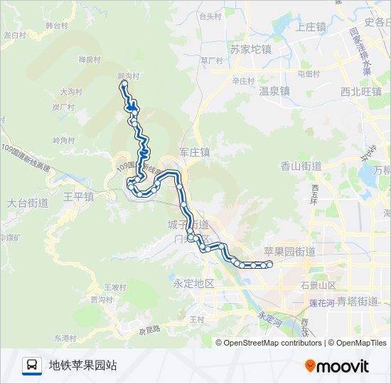M18 bus Line Map