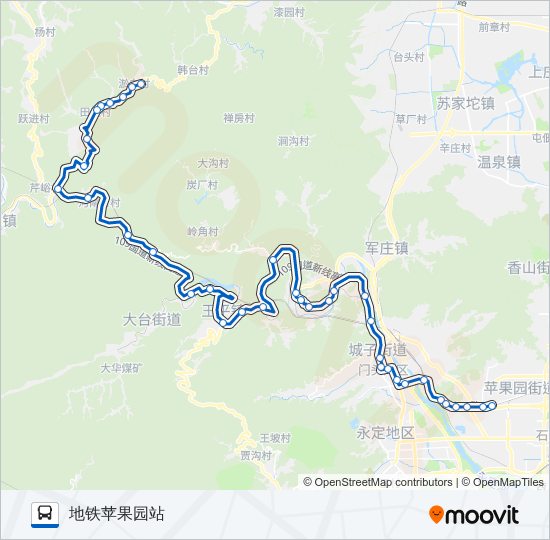 M19 bus Line Map