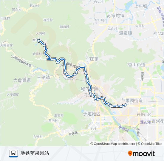 公交M20路的线路图