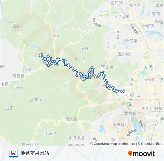 M21 Bus Line Map