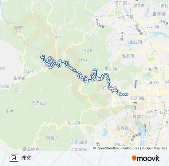 公交M21路的线路图