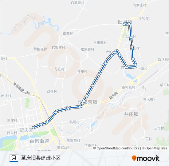 公交Y07路的线路图