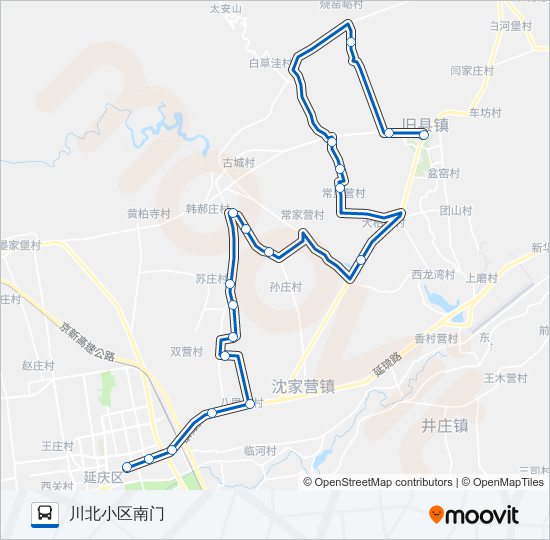 公交Y19路的线路图