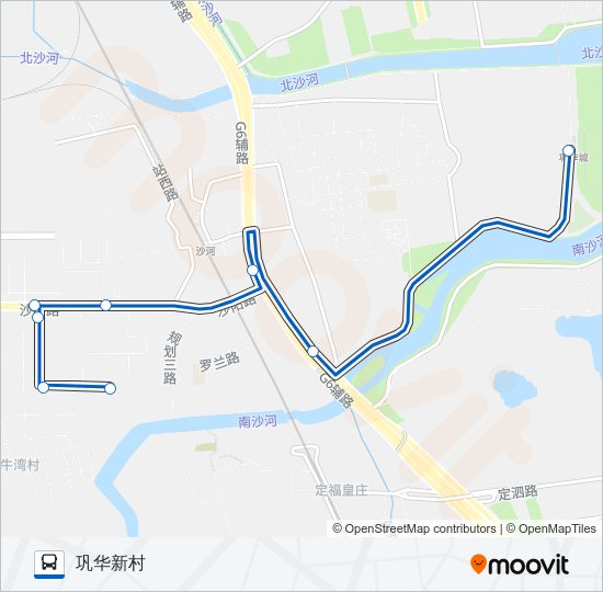 专66 bus Line Map