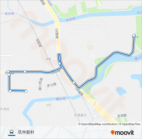 专66 Bus Line Map