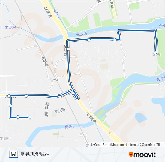 专66 bus Line Map