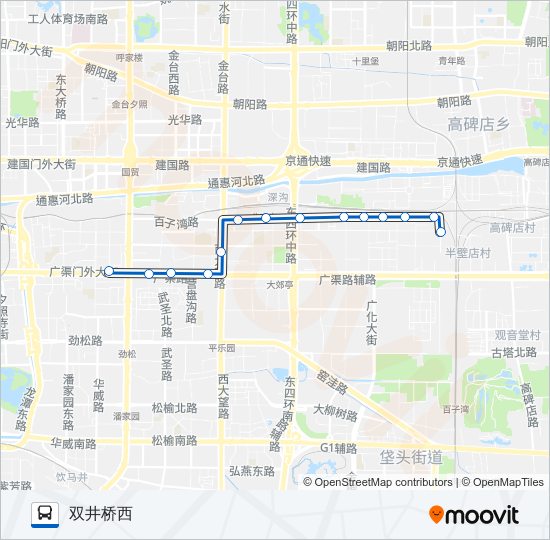 公交专87路的线路图