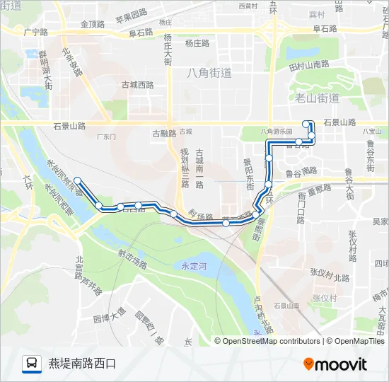 专91 Bus Line Map