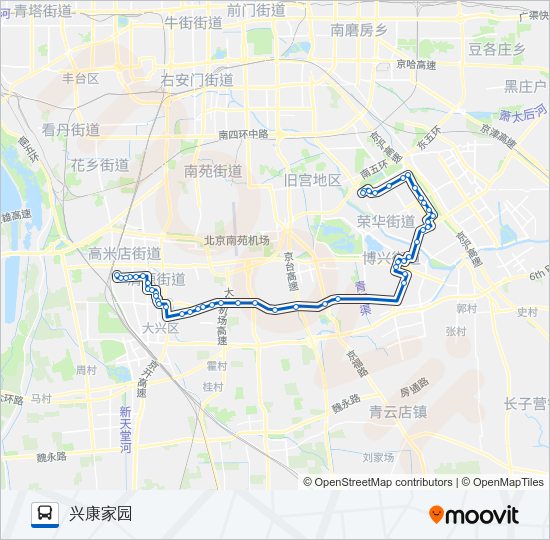 公交兴47路的线路图