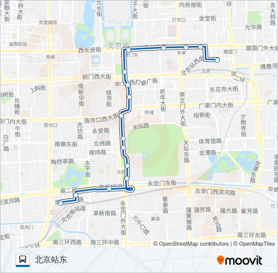 公交夜17路的线路图