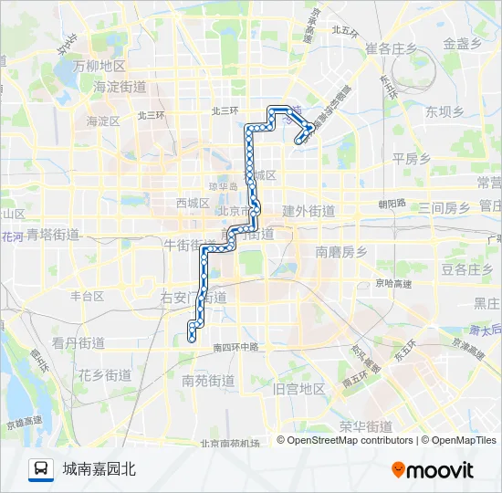 夜18 Bus Line Map
