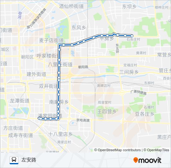 夜25 bus Line Map