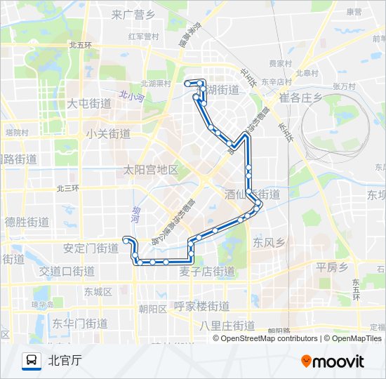 公交夜32路的线路图