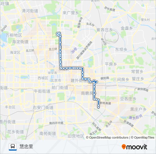 夜34 bus Line Map