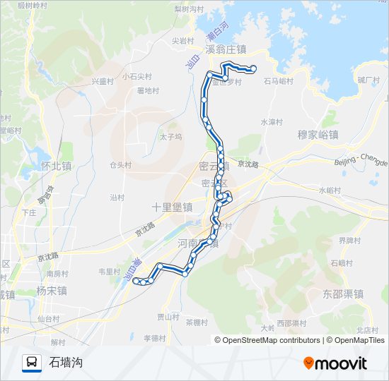 公交密15路的线路图