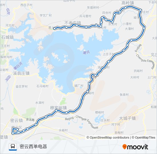 公交密19路的线路图