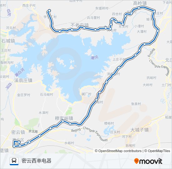 公交密21路的线路图