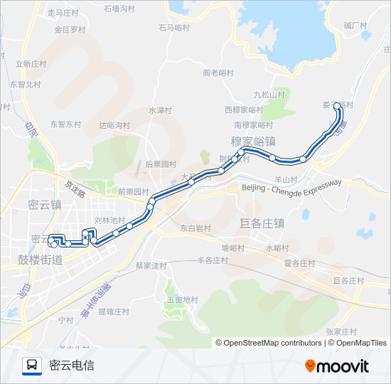 公交密22路的线路图