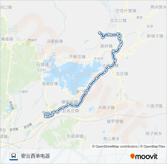 公交密29路的线路图