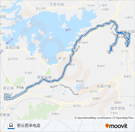 公交密36路的线路图