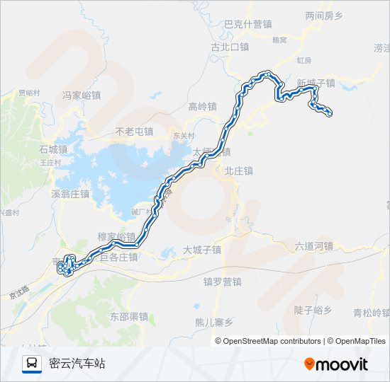 公交密37路的线路图