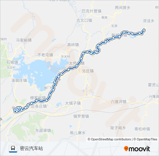 公交密38路的线路图