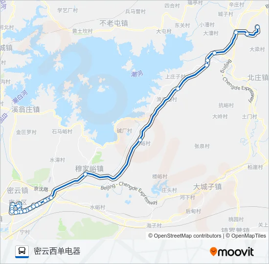 密57 Bus Line Map