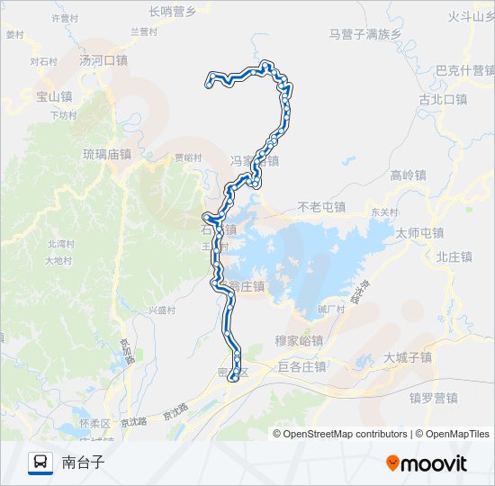 公交密62路的线路图