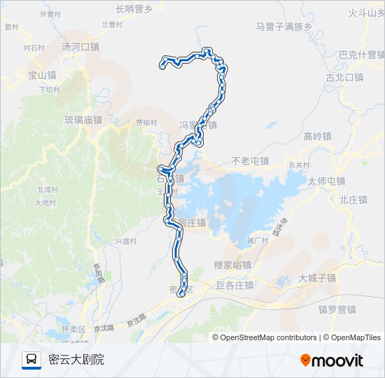 公交密62路的线路图