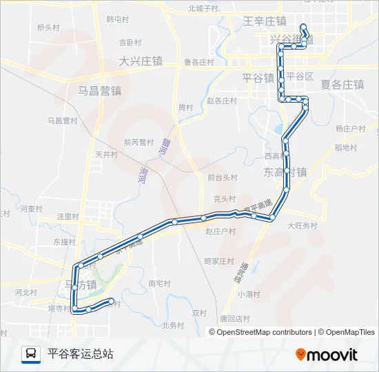 平13 Bus Line Map