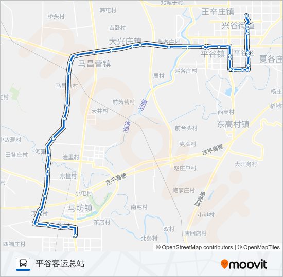 平14 bus Line Map