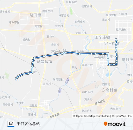 公交平17路的线路图