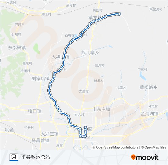 公交平22路的线路图