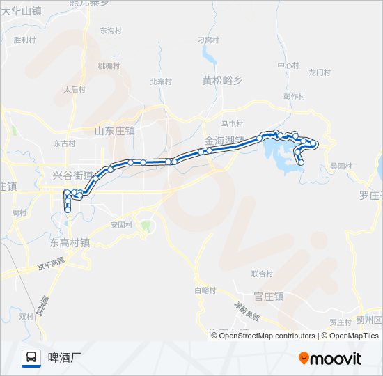 公交平28路的线路图