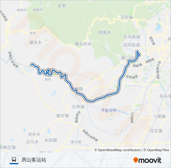 房16 bus Line Map