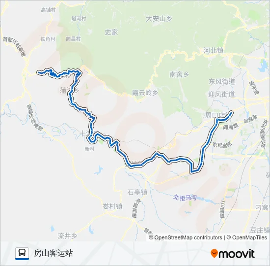 房19 Bus Line Map