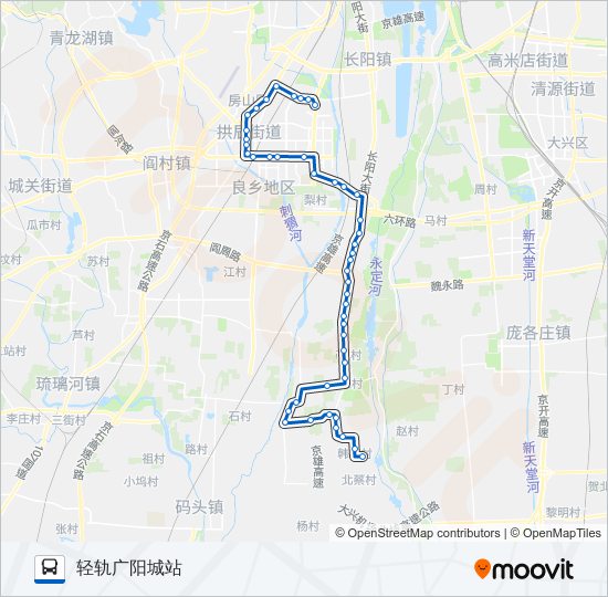 房34 bus Line Map