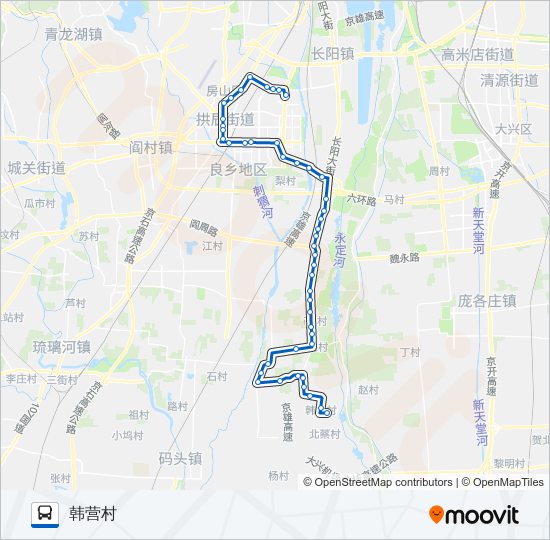 房34 bus Line Map